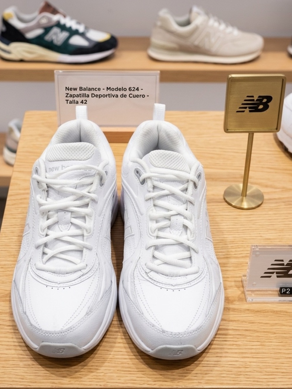 New Balance White Athletic Sneakers